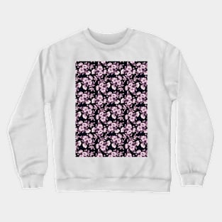 Flower Design Crewneck Sweatshirt